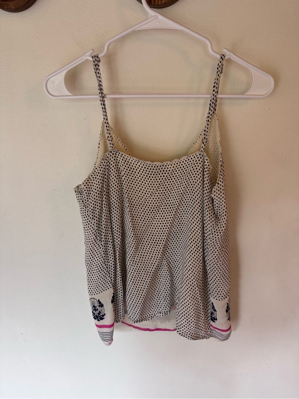Lucky Brand Sleeveless Polka Dot & Border Print Tank Top size medium - Picture 6 of 7
